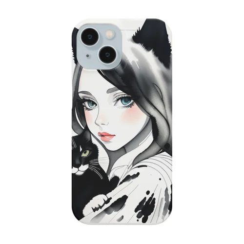 猫と美女。 Smartphone Case