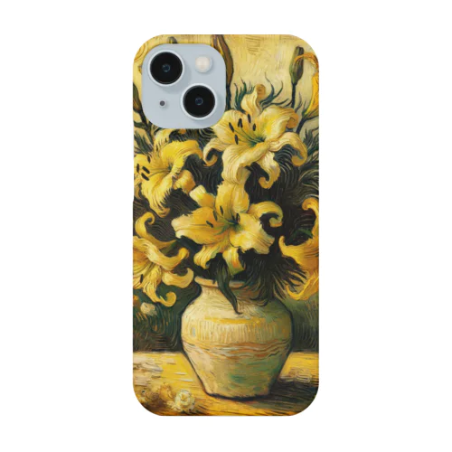 ゴッホ風「ユリ」 Lily Van Gogh style01 Smartphone Case