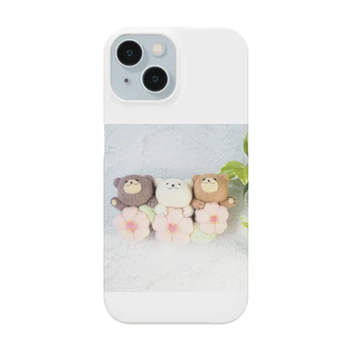 くまの3兄弟（桜） スマホケース