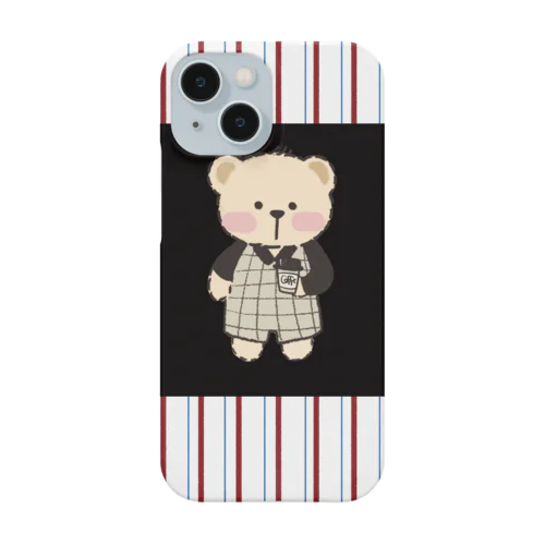 おしゃれな着せかえくまちゃん（ホワイト・レッド） Smartphone Case