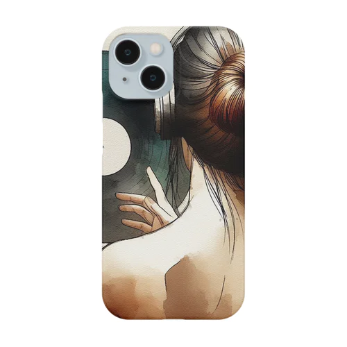 音楽を聴く女の人 Smartphone Case