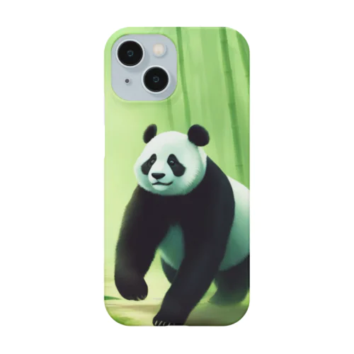 竹林の中を歩くパンダ Smartphone Case