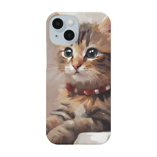 猫の絵画風イラストグッズ Smartphone Case