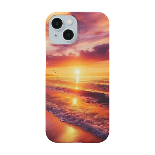 夕日の沈む海 Smartphone Case