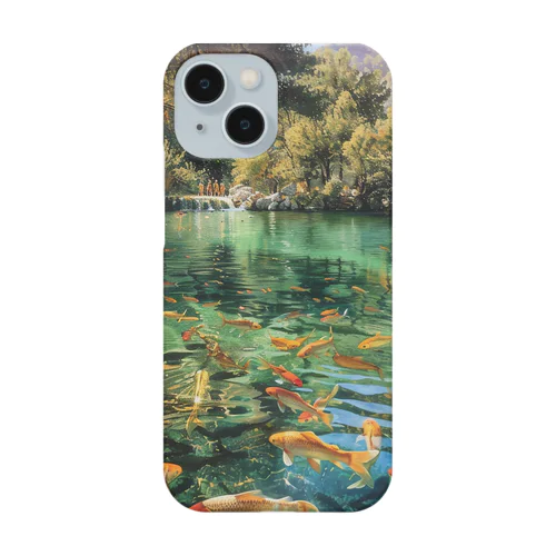 透き通ってる長良川で泳いいる魚たち アメジスト 2846 Smartphone Case