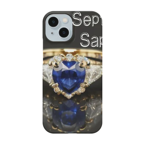 Birthstone/heart-shaped ring/September Smartphone Case