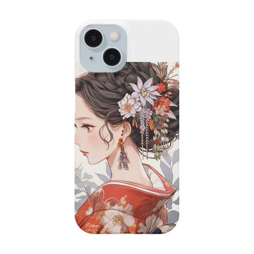 和服姿の女性　sanae 2074 Smartphone Case