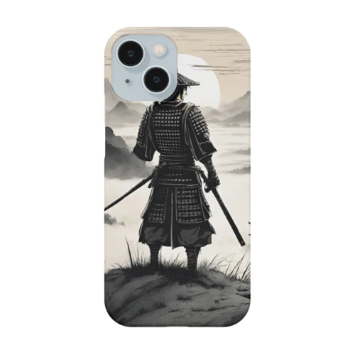 戦に敗れた武士が佇む風景画4 Smartphone Case