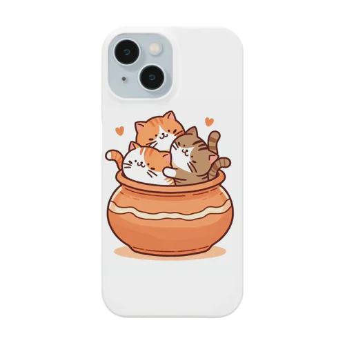 猫鉢トリオ スマホケース