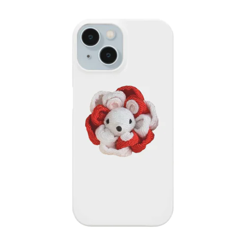 子年のつまみ細工（白） Smartphone Case