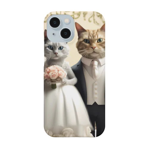 猫の結婚式 スマホケース