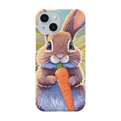 ニンジンを食べるうさぎ Smartphone Case