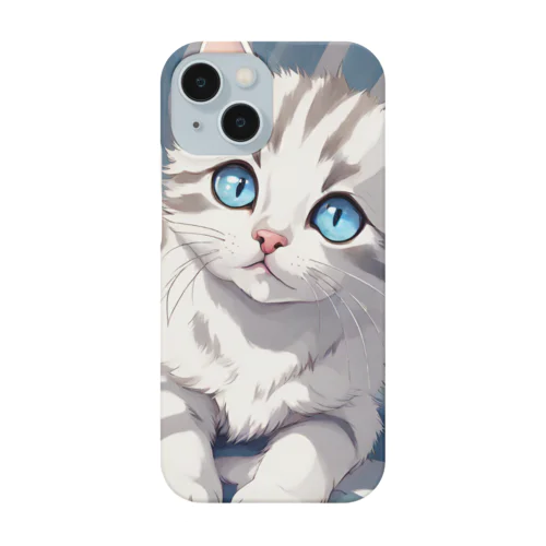 虎縞白猫のまなざし06 Smartphone Case