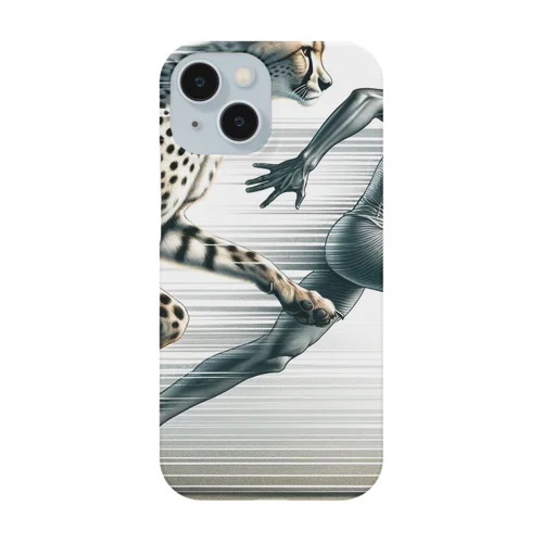Speed Symbiosis: Man and Cheetah in Stride Smartphone Case