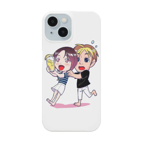 バツ2バツ1再婚夫婦イラスト Smartphone Case