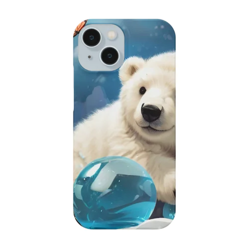 ボールを守っている白熊 Smartphone Case