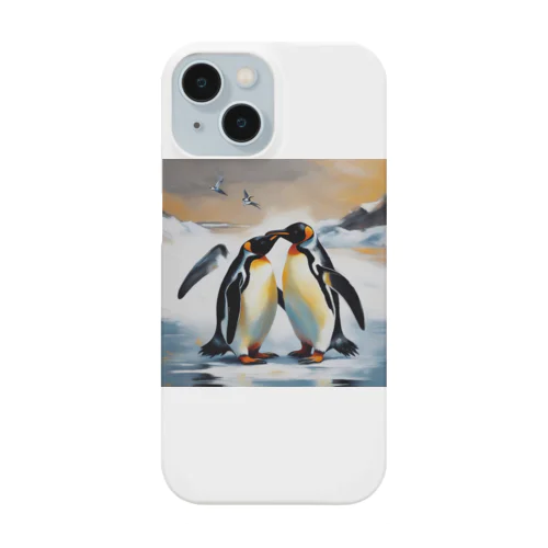 恋の相手に必死に求愛しているペンギン Smartphone Case