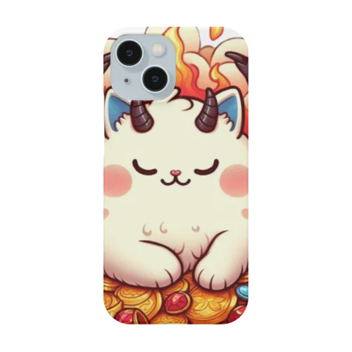 おやすみ！猫ドラゴン　背景透過ver Smartphone Case