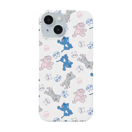 #ネズミとネコとたまにウサギ　総柄 Smartphone Case