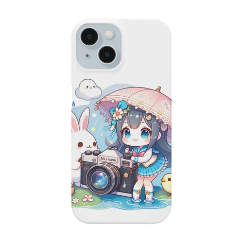 カメラと傘とうさ耳少女とシリーズ　撮影 Smartphone Case