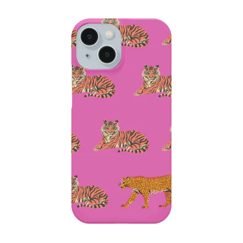  tigertigerときどきチーター　ピンク Smartphone Case