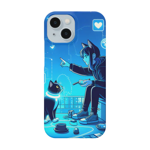 黒猫とスマートライフ Smartphone Case