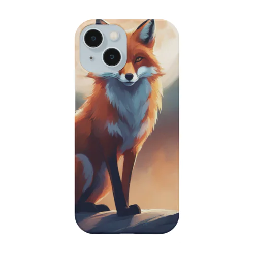 月の光に輝く夜の狐 Smartphone Case