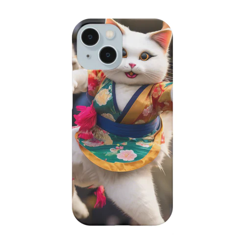 よさこい祭りで踊る猫達 スマホケース