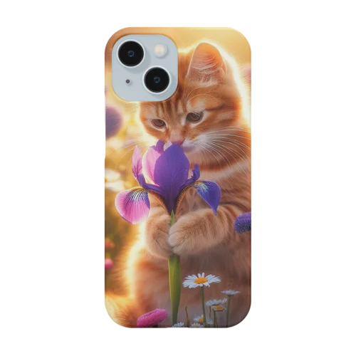 キャットandフラワー Smartphone Case