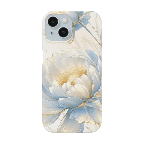 Lucky Flower Silver Blue Smartphone Case