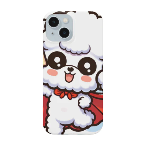 トイプードルがシックなマントを着こなしている！ Smartphone Case