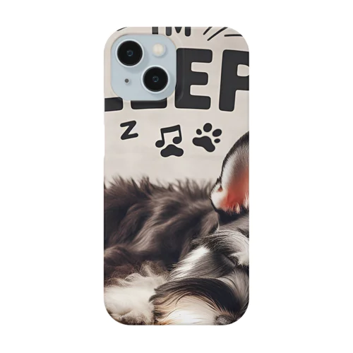 ミニチュアシュナウザーの穏やかな日常【眠たい】 iPhone Smartphone Case