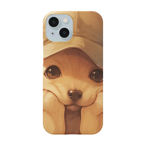 キャプをかぶった可愛い子犬 Marsa 106 Smartphone Case