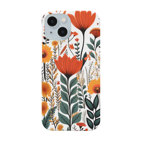 ヴィンテージなボヘミアンスタイルの花柄　Vintage Bohemian-style floral pattern Smartphone Case