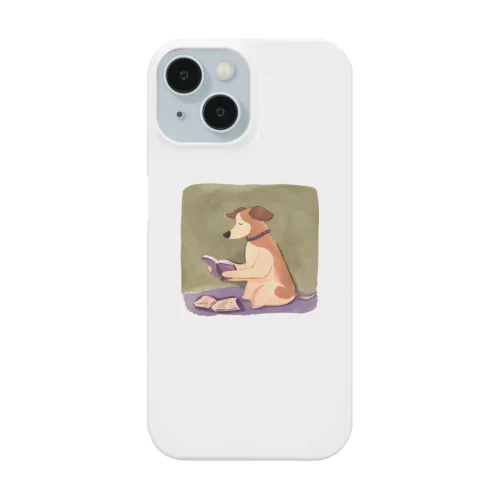 本を読むわんこ（AIイラスト） Smartphone Case