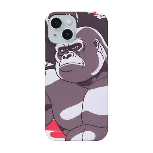 ボディービルをする白黒のゴリラ Smartphone Case