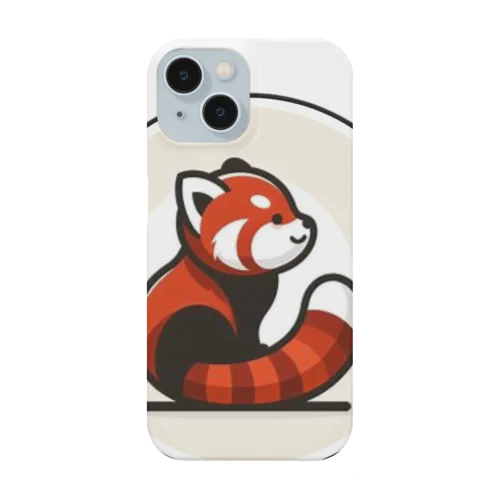 動物イラストのロゴ　レッサーパンダ Smartphone Case