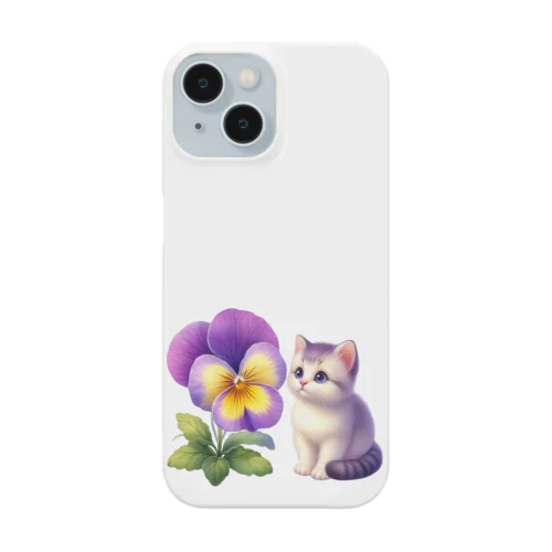 猫とパンジー Smartphone Case