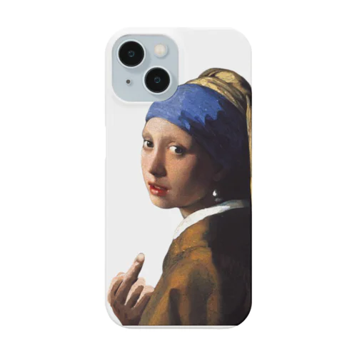  (真珠の耳飾りの少女) Girl with a Pearl Earring and a Middle Finger Smartphone Case