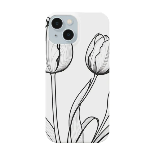 LINEart 「チューリップ」 iPhone Smartphone Case