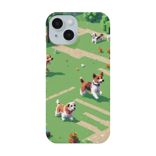 友達と遊ぶ犬 Smartphone Case