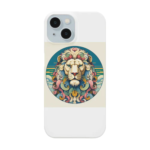 浮世絵風　ライオン（顔）"Ukiyo-e style lion (face)."  "浮世繪風格的獅子（臉）。" Smartphone Case