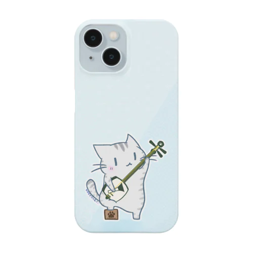 ひのもとにゃんこ®️ 三味線 / 空色 Smartphone Case