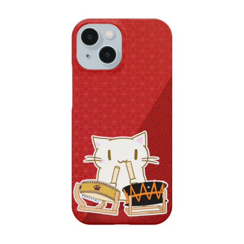 ひのもとにゃんこ®️ 太鼓 / 臙脂 Smartphone Case