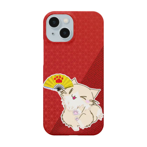 ひのもとにゃんこ®️ 手踊り / 臙脂 Smartphone Case