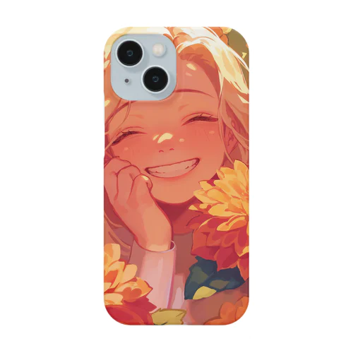 ダリアの花の中の笑顔　なでしこ1478 Smartphone Case