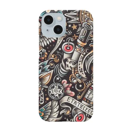 白Tシャツ　バーバーショップイメージ Smartphone Case