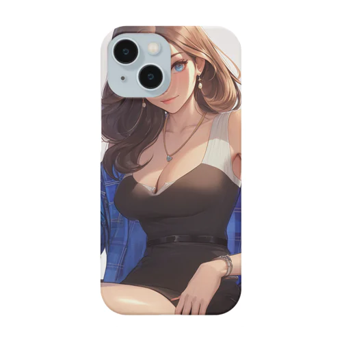 青い瞳の美女と夕べの一杯 Marsa 106 Smartphone Case