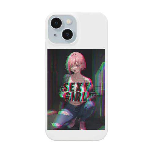 サイバー ピンクセクシーガール Smartphone Case