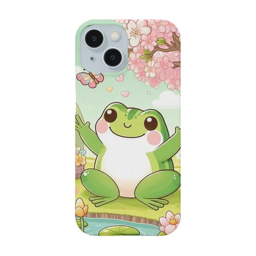 春を感じるぷにぷにカエル Smartphone Case